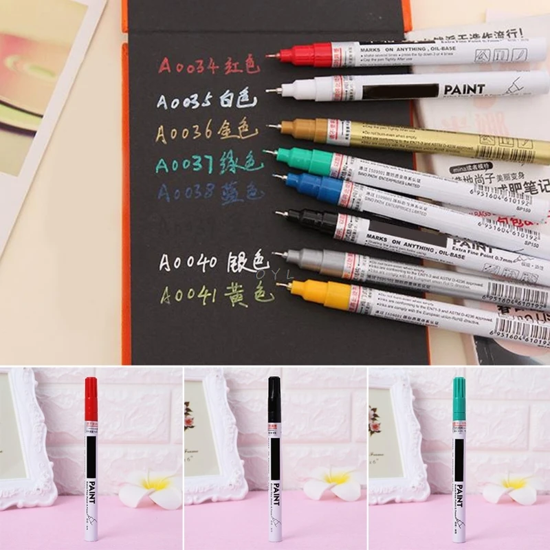 

Universal 0.7mm Extra Fine Point Permanent Paint Metallic Marker Pen DIY Art