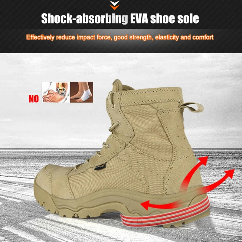 FREE SOLDIER Outdoor Sports Tactical Camping Shoes Men's Boots For Climbing Breathable Lightweight Mountain Boots Hiking Shoes
