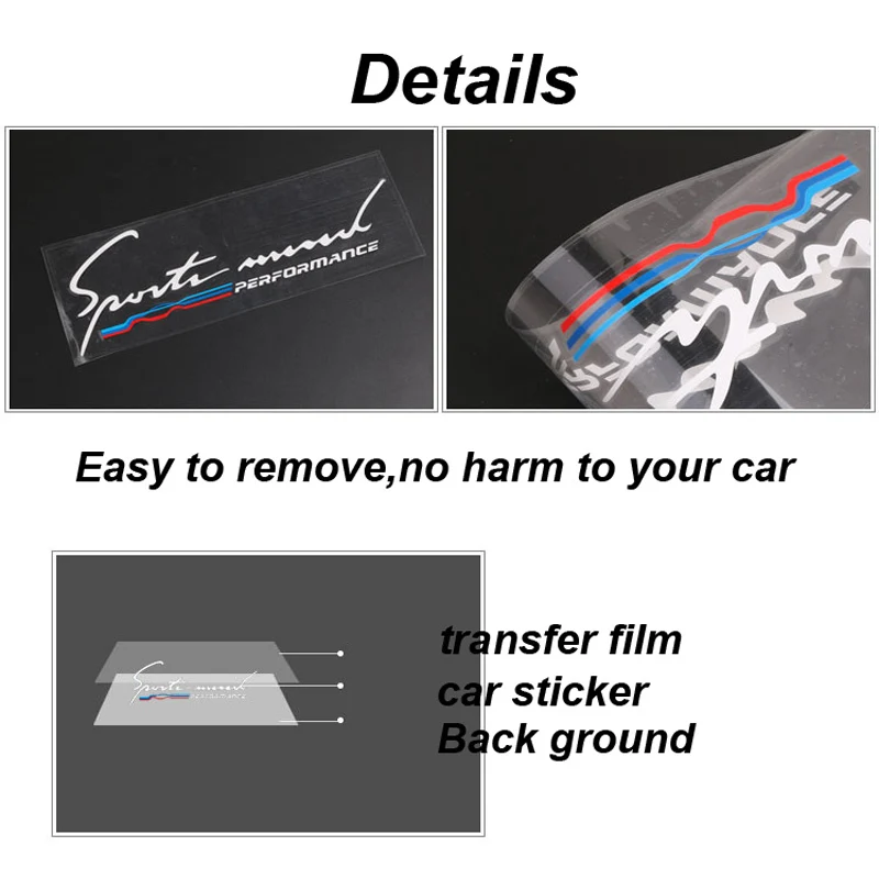 Автомобильная наклейка M Performance для BMW E46 E39 E60 E90 E70 E53 E87 E83 F30 F10 E64 E71 E85 F20 F21 F35 F15 F16 E91 E92