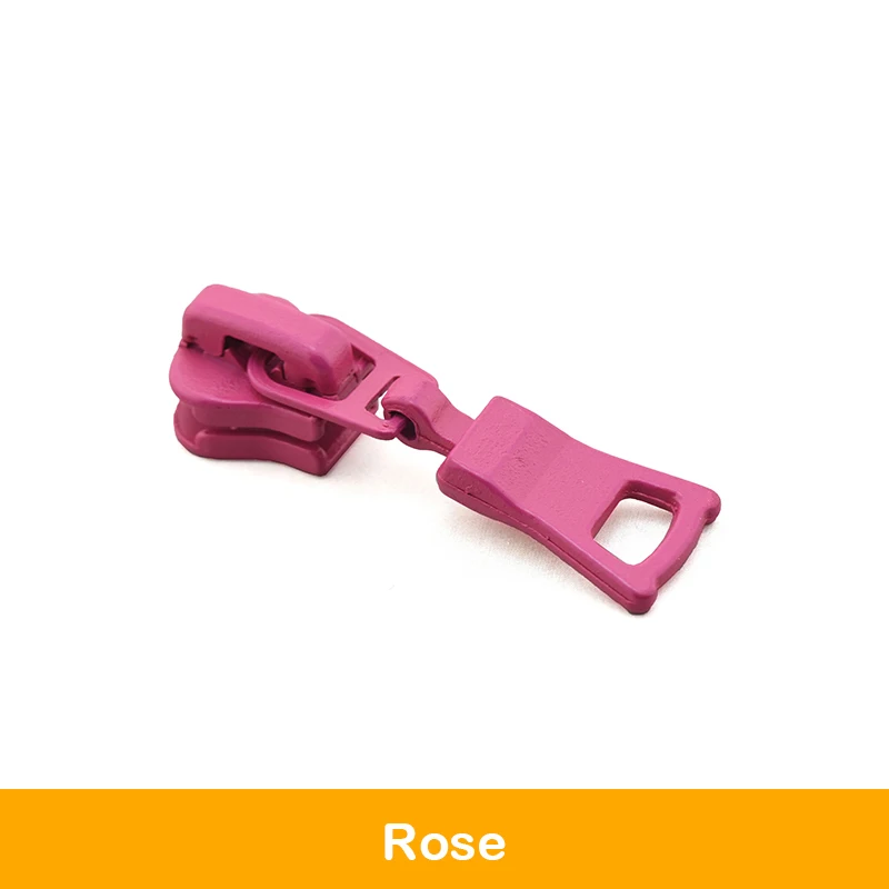 Rose 5#5 шт на цветной молнии тянет ползунки для смолы молнии и аксессуары для шитья - Цвет: Rose