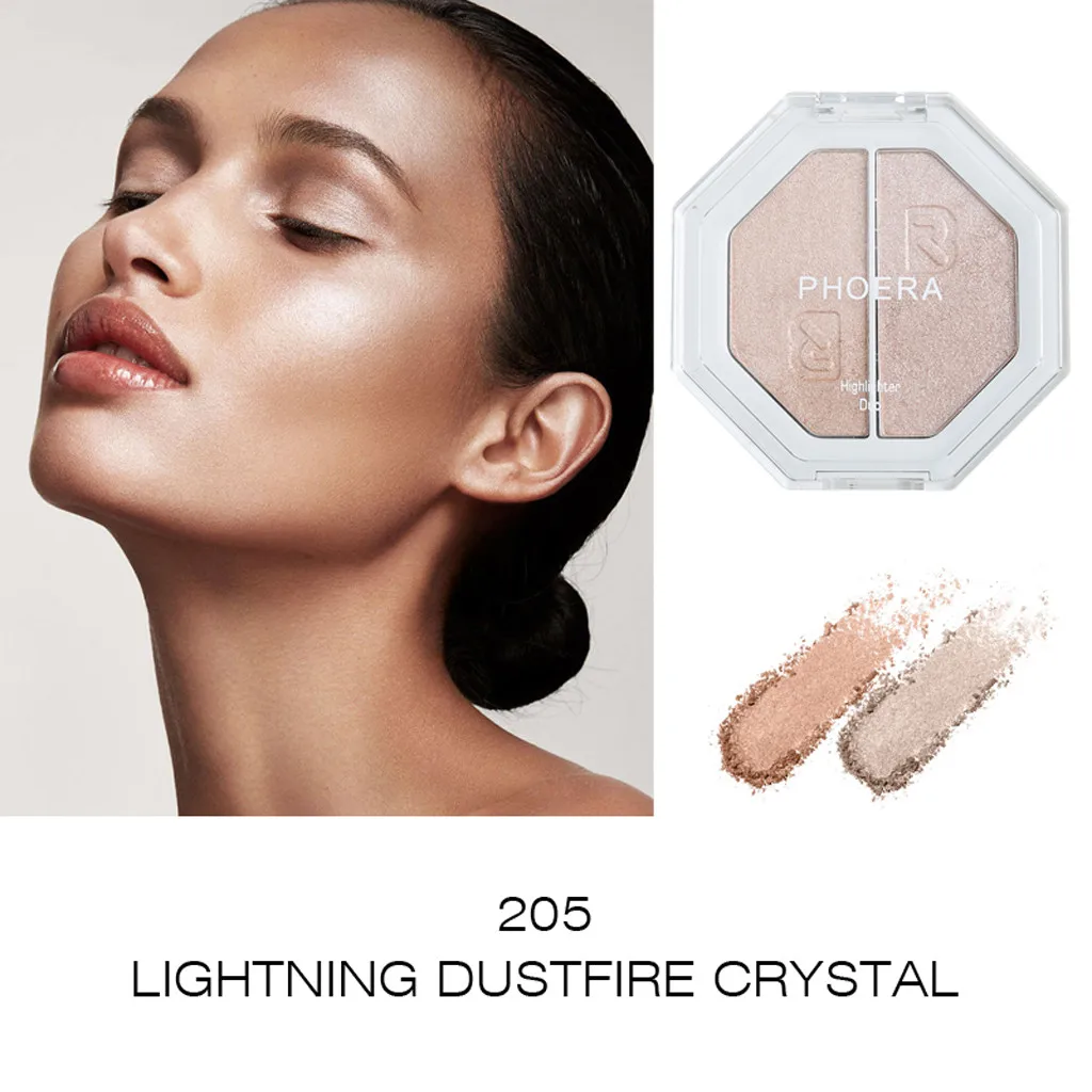 Ladies Eyeshadow Makeup Two-tone Make Up Shimmer Cream Face Highlight Cosmetic Palette de sombra sombras ojos HOT |