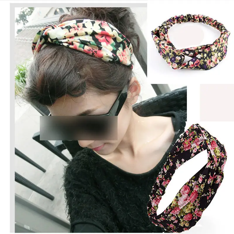 1 Женский тюрбан из хлопка повязка на голову с завязанным узлом |