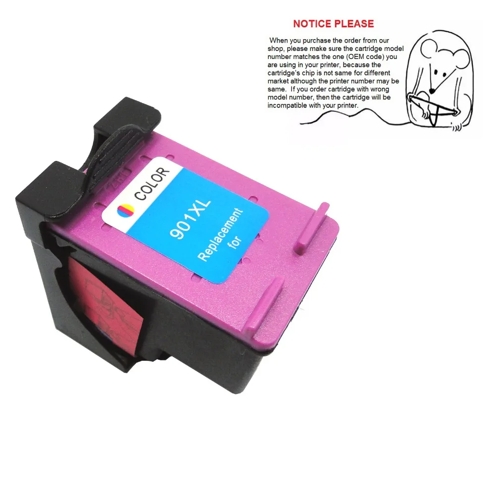 Цветной Восстановленный картридж YOTAT 901XL для HP 901 Officejet J4500 J4525 J4540 J4550 J4580 J4585 J4640 J4660