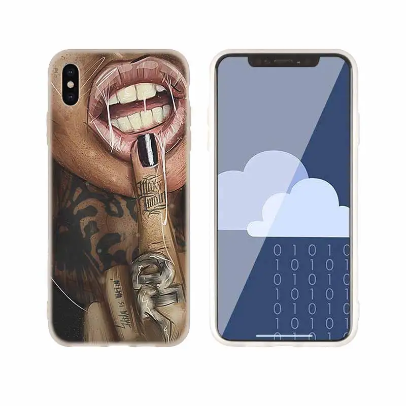 as the picture 04 Чехол для телефона s, силиконовый мягкий чехол для iPhone 11 Pro X XS Max XR 6 6S 7 8 Plus 5 4S SE, сексуальный чехол с татуировкой для девушек, классный чехол Xi - Цвет: as the picture 04