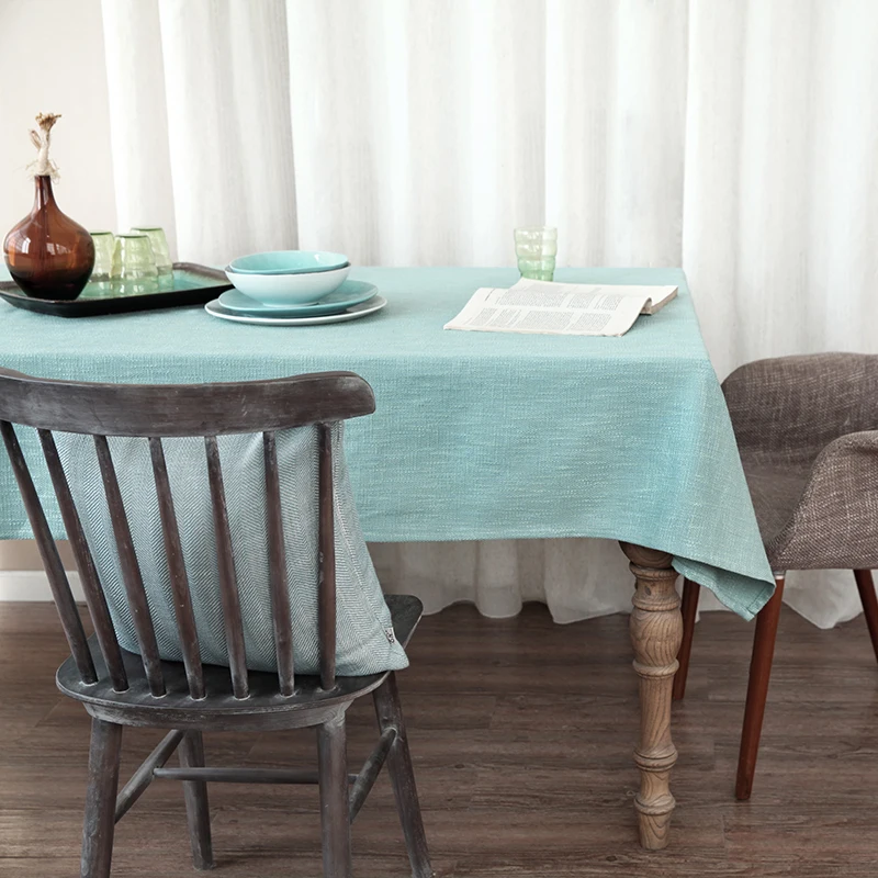 Простая Современная однотонная скатерть из хлопка и льна | Дом сад