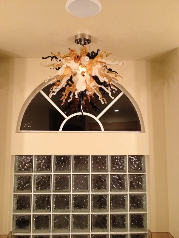 

Free Shipping Christmas Lighting Hand Blown Glass Chandelier Decoration