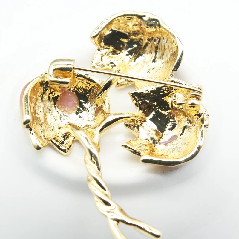 RHao Новый Фиолетовый Эмаль булавки цветы броши для женщин и девочек платье пальто