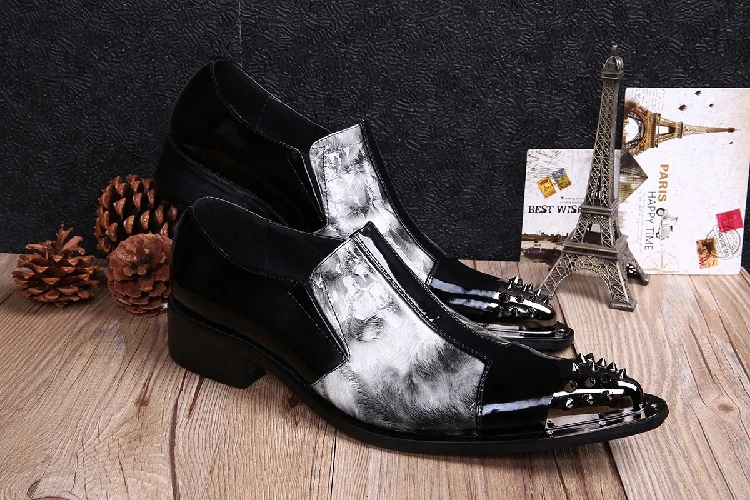 2017 кожаные туфли на высоком каблуке в британском стиле железная женская обувь