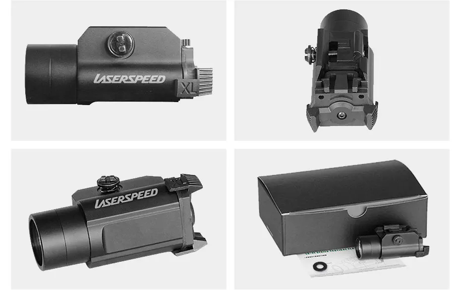 Laserspeed LS-F1 мини пистолет светильник 450lm светодиодный тактический пистолет Флэш-светильник для 20 мм Пикатинни Вивер Глок 17 19 18C 24