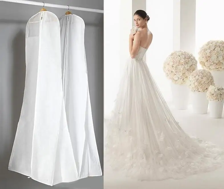 

Big 180cm Wedding Dress Gown Bags High Quality Dust Bag Long Garment Cover Travel Storage Dust Covers Hot Sale HT115