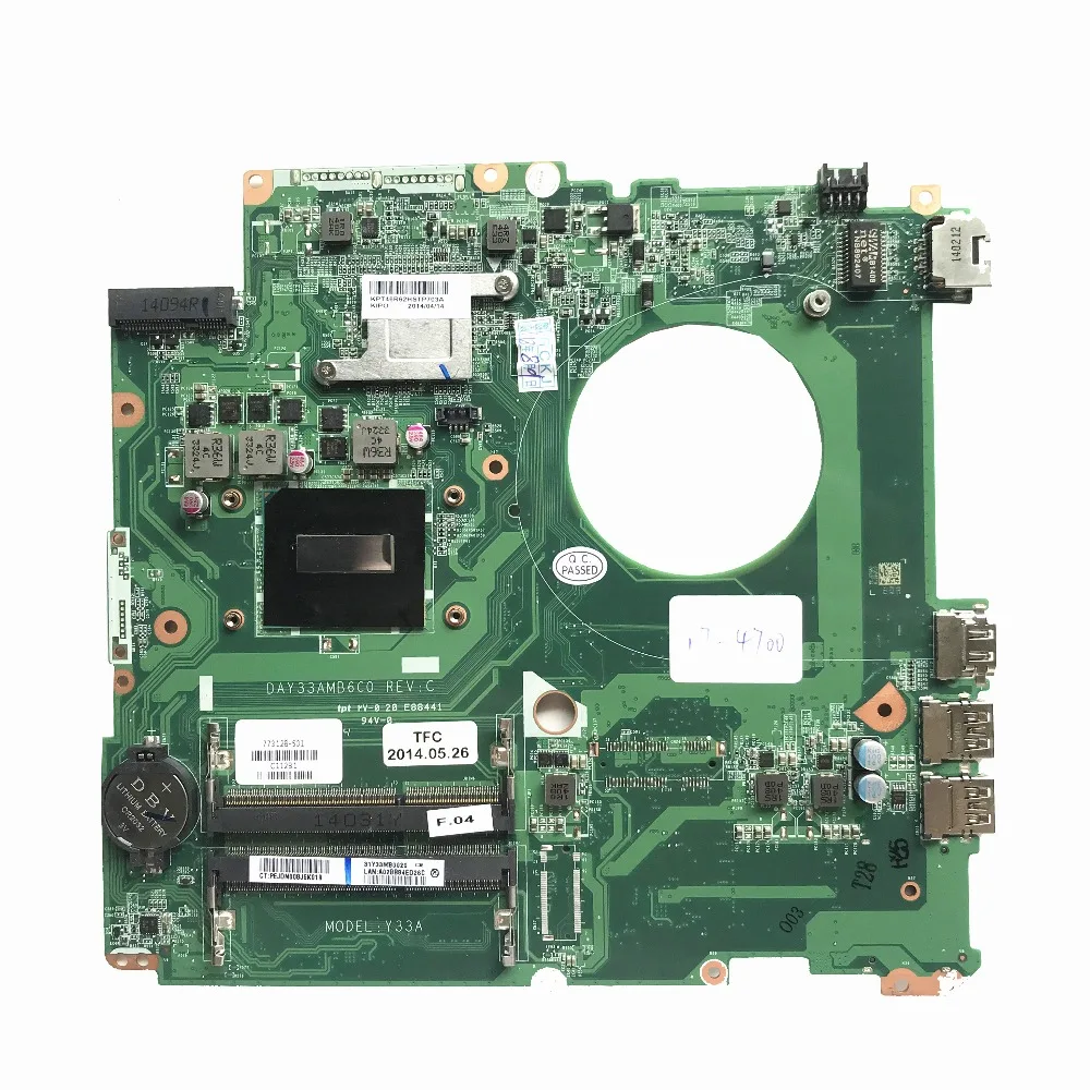 Материнская плата для ноутбука Envy 17 K 17T M7 K010DX 773128 501 001 с процессором i7 DAY33AMB6C0 100%
