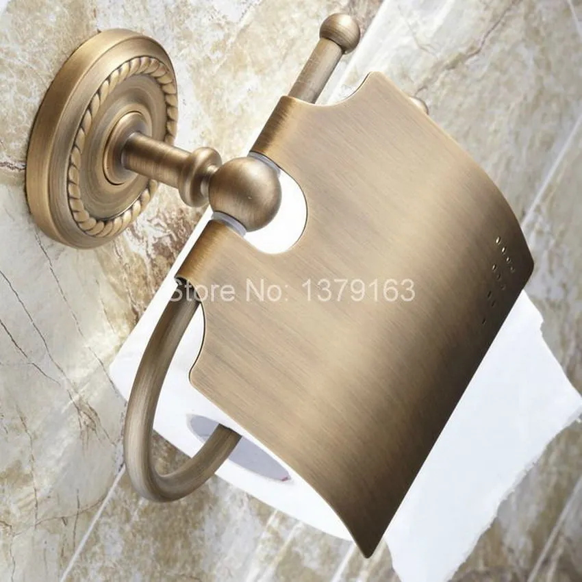 Античный латунный настенный медный держатель для туалетной бумаги аксессуары