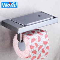 brass toilet paper holder creative roll paper holder rack with phone storage shelf wall mounted paper towel holder decorative