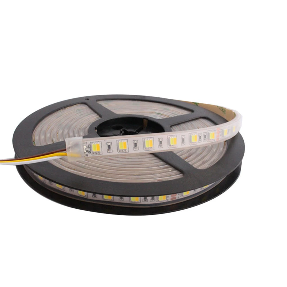 Светодиодная ленсветильник CCT Dimmable SMD 5050 5M WW CW с регулировкой температуры цвета IP67