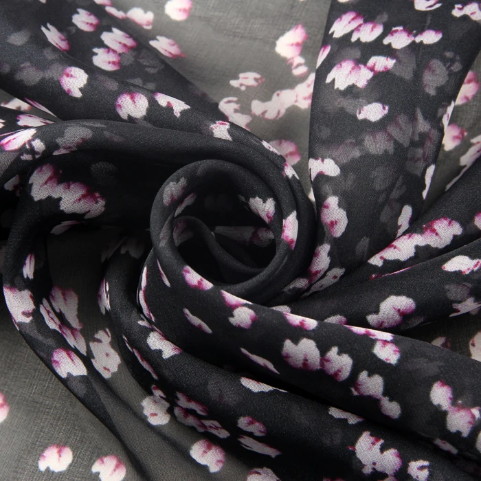 CNUM SC152 100% шелк шифон/дождь Сакура/шелковая ткань тонкий/Ширина 1 48 ярдов толщина 8