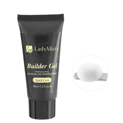 Pure White Ladymisty 30 г замачивающийся полигель УФ акриловый гель быстрое наращивание пальцев гель для ногтей Камуфляжный УФ светодиодный твердый строительный гель - Цвет: Pure White