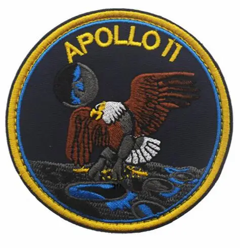 F 1 Piece APOLLO Mission Embroidery Decal Patch Astronaut DIY Spaceship Emblem Collage American Combat Outdoor Supplies Icon Badge - Цвет: F