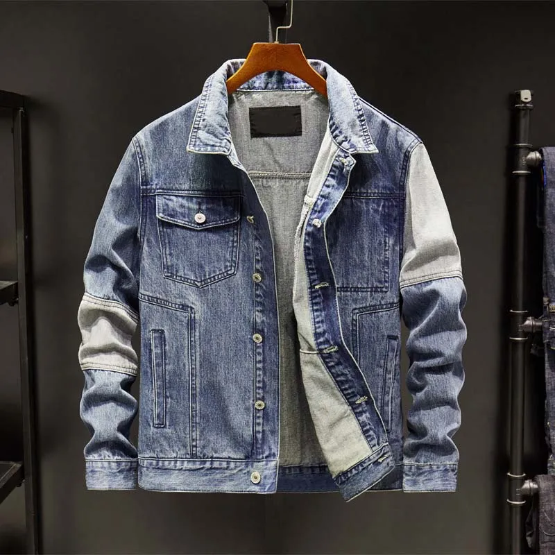 2018 New Blue Denim Jacket Men Autumn Jeans Jackets Coat Male Slim Fit Casual Coats Cotton | Мужская одежда