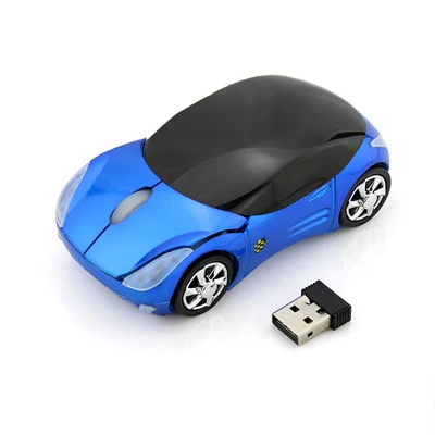 Blue Landas Творческий Феррари беспроводная мышь "автомобиль" для портативных ПК оптический Мышь Беспроводной 2,4G для Тетрадь настольные компьютеры Офис гаджет - Цвет: Blue