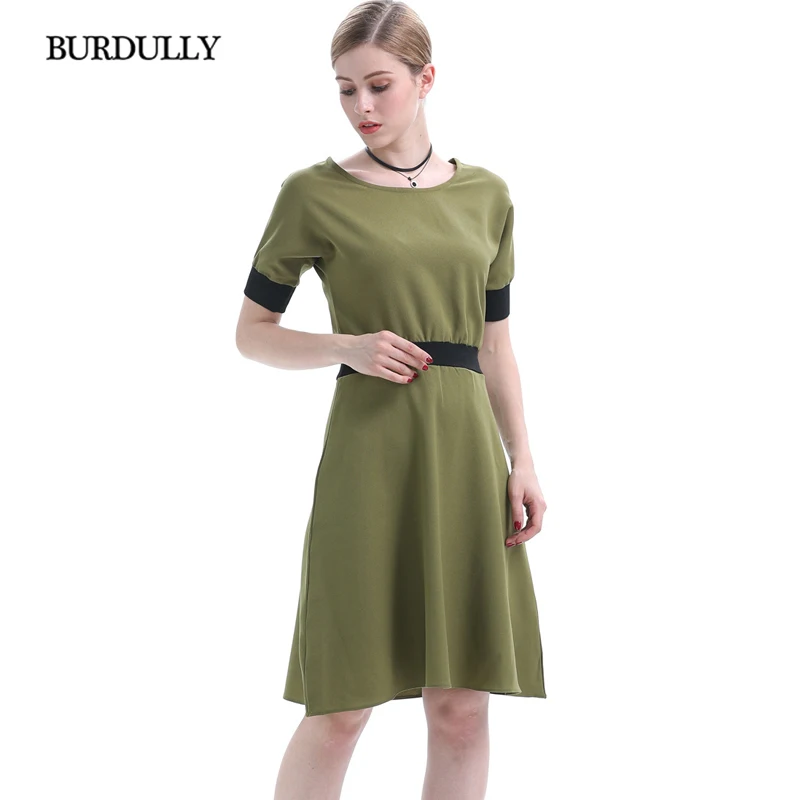 Фото Burdully оптовая продажа 2018 свободные летние платья Плюс Размеры Для женщин высокое