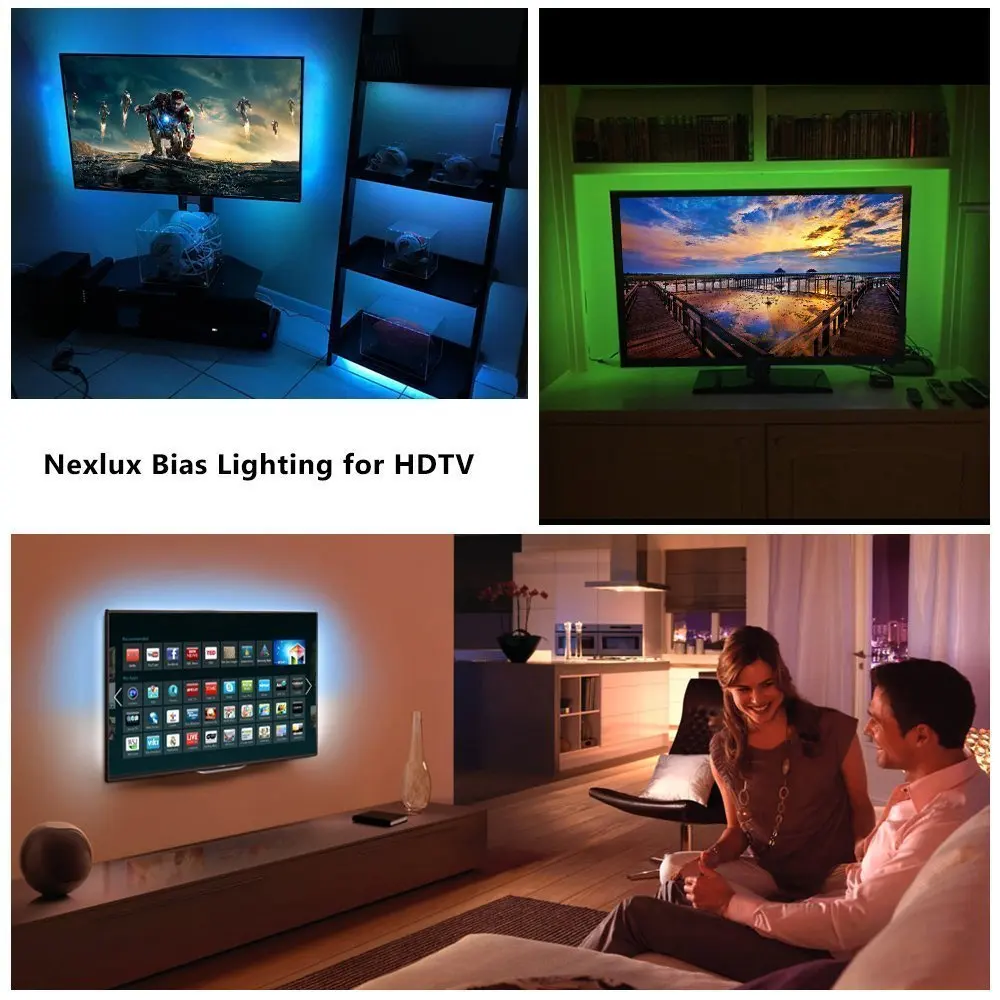 ТВ USB Подсветка свет комплект компьютер RGB светодиодный газа мини набор