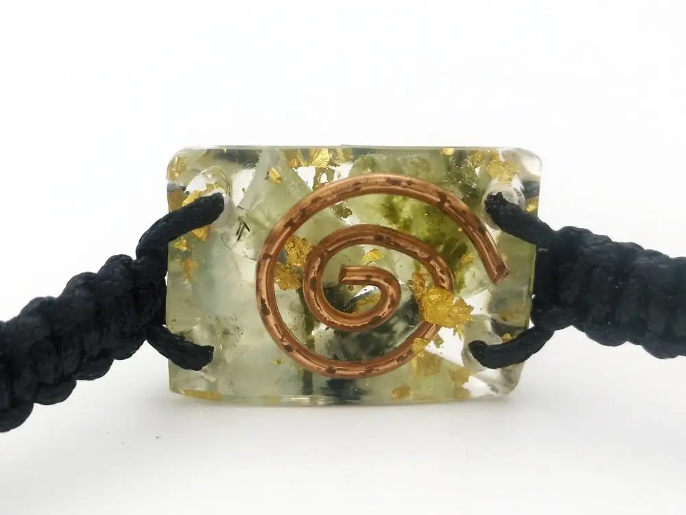 Prehnite Orgonite (2 4x1 8 см) браслет богатство любовь медитация талисман|Камни| |
