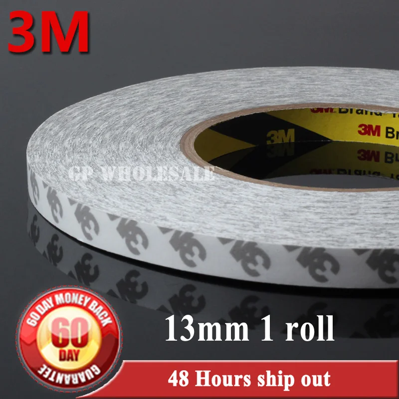

1 Roll 13mm width, 50 meters length, 3M 9080 Two Sides Sticky Tape for LED Strip, LCD Screen, Case, Nameplate Adhesive #802