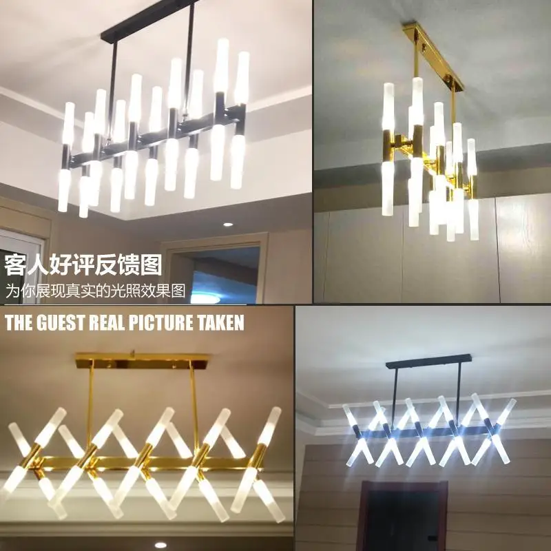 Бутики Витрина Черный G9 LED люстра постмодерн кафе столовая люстры американский