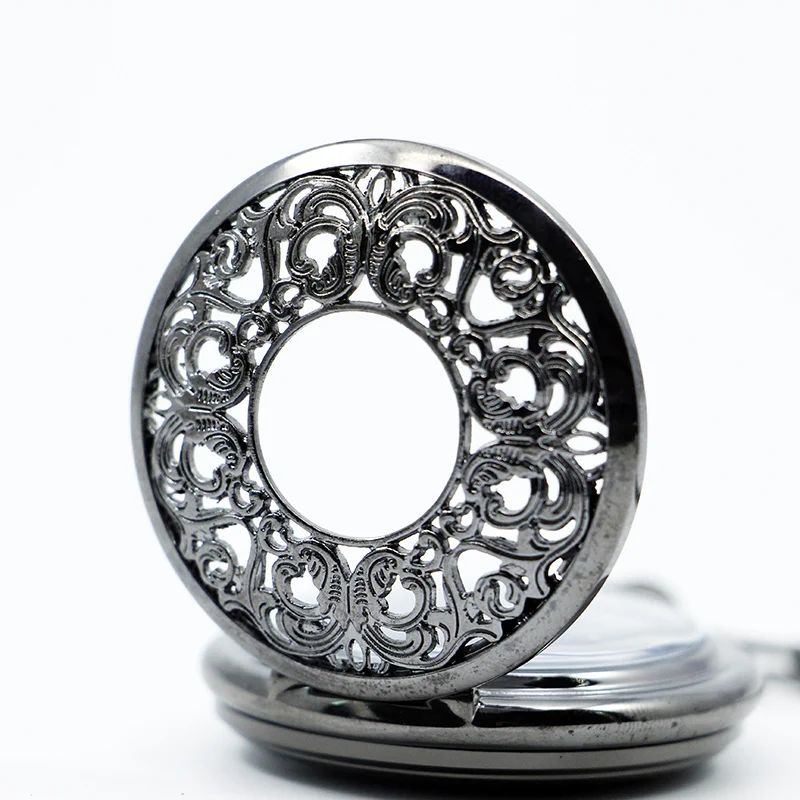 Карманные часы в стиле ретро механические черные на цепочке Подвесные подарки