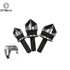 Набор сверл с зенкером DT6, 3 шт., 5 бороздок, 90 градусов, для снятия фаски по дереву и металлу, 121619 мм