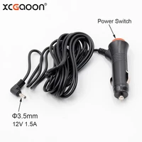 xcgaoon 12v 1 5a diameter 3 5mm port car charger input dc 12v for car radar detector dvr camera gps cable 3 5meter 11 4ft