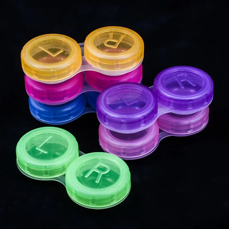 1 шт Контактные линзы Contactlens случае L+ R случаях держатель для хранения замачивания контейнер Путешествия Аксессуары caja lentes де contacto