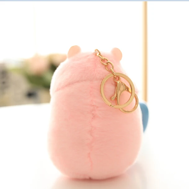Aeruiy soft plush cartoon animal Pink/Blue small Hamster toy doll key chain stuffed mouse creative lover &amp birthday gift | Игрушки и
