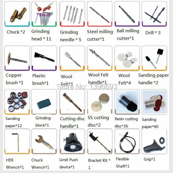Портфель электрическая дрель 220 В + 131 аксессуары. Много к-назначения шлифовальный