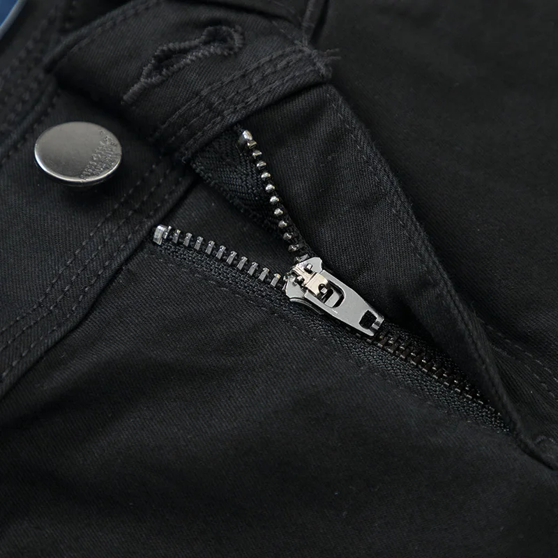 Женские повседневные брюки SEMIR черные тонкие узкие с небольшими дырками лето 2019 |