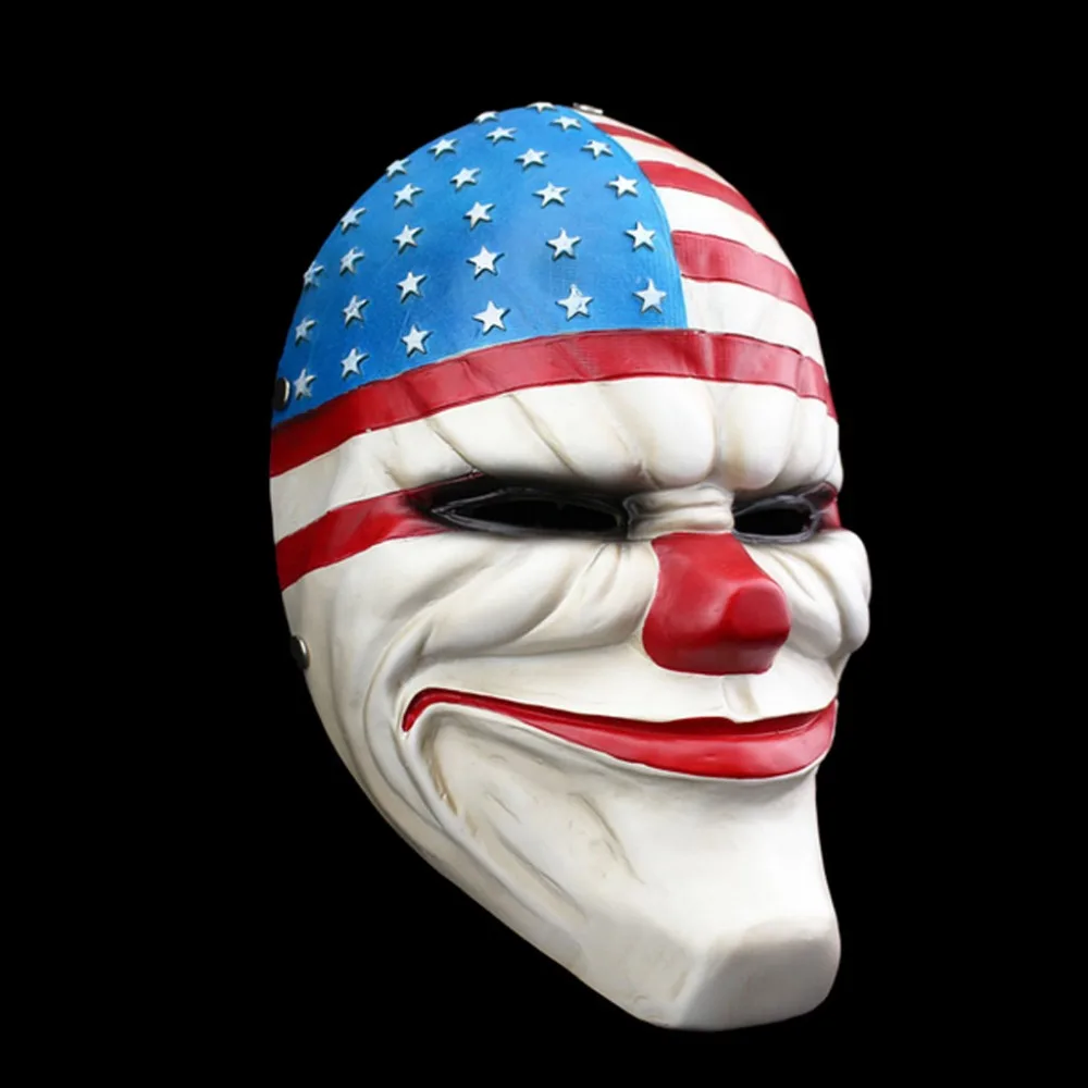 Высококачественная резиновая маска по мотивам фильма Payday 2 Далласа из смолы флаг