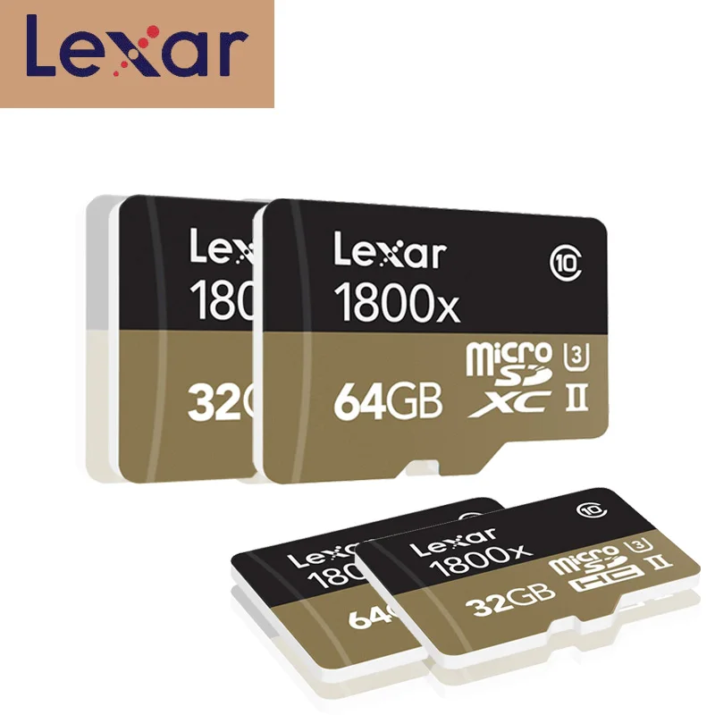 Lexar Micro SD карта 1800x microsd 64 ГБ 32 270 МБ/с./с sdxc U3 cartao de memoria Class 10 Флэш память TF для