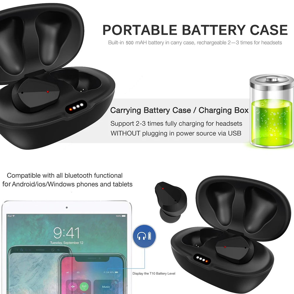 

New Arrival MT2L Sweat-proof Microphone Wireless Stereo Sports V5.0 Bluetooth Earphones