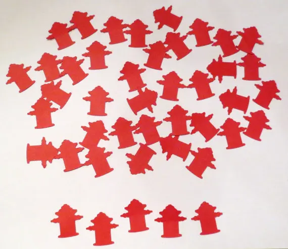 

Fire Hydrant Confetti wedding birthday bridal baby shower party Table decor scrapbooking favors