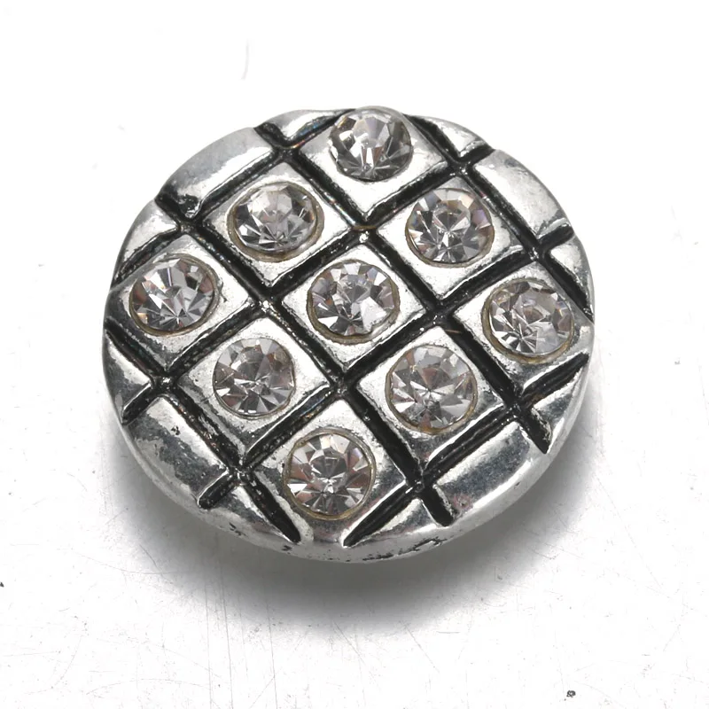 Fashion charm18-20mm Metal Snap Button rhinestones fit Bracelets Bangles snap Jewelry women jewelry wholesale | Украшения и