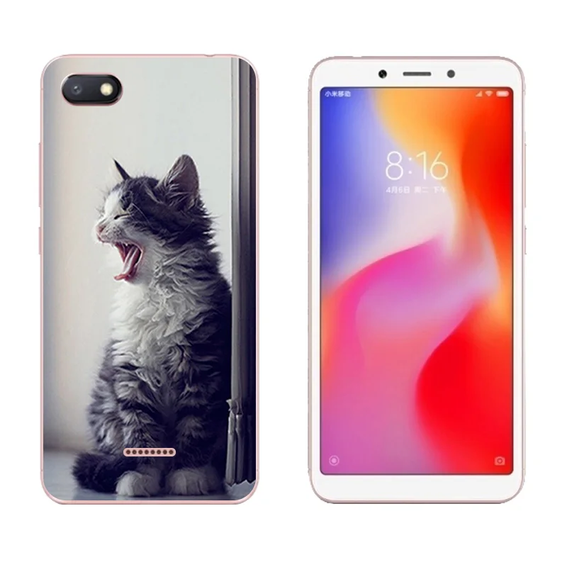 Чехол для телефона Xiaomi Redmi 6A мягкий силиконовый чехол из ТПУ с принтом большого