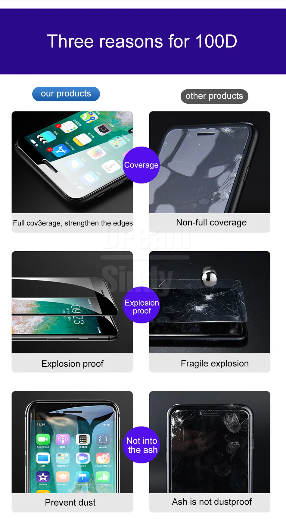 100D изогнутое полное Защитное стекло для экрана для iphone 7 8 6 6s PLus Защитная пленка для iphone 6 6s 7 8 Закаленное стекло пленка
