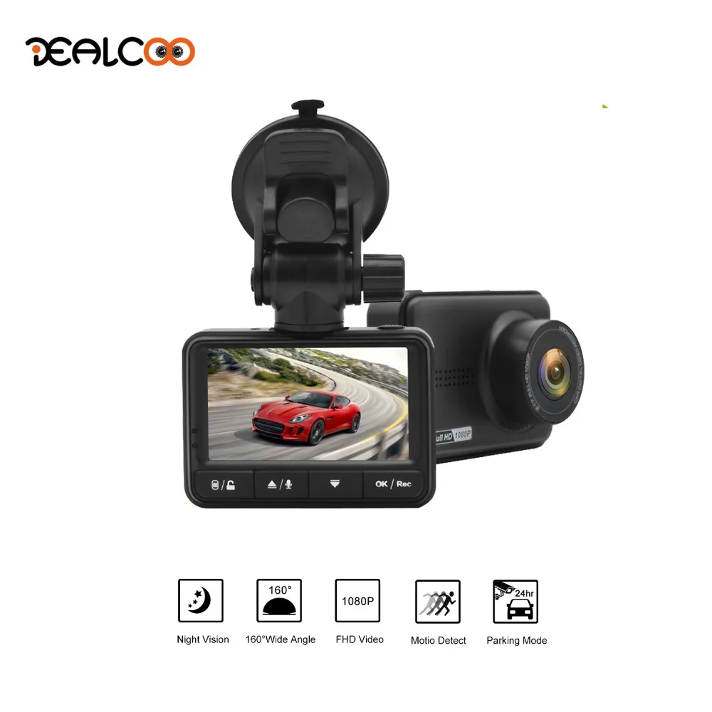 Dealcoo Автомобильный dvr камера регистратор Регистратор s Автомобильная Dashcam HD Full
