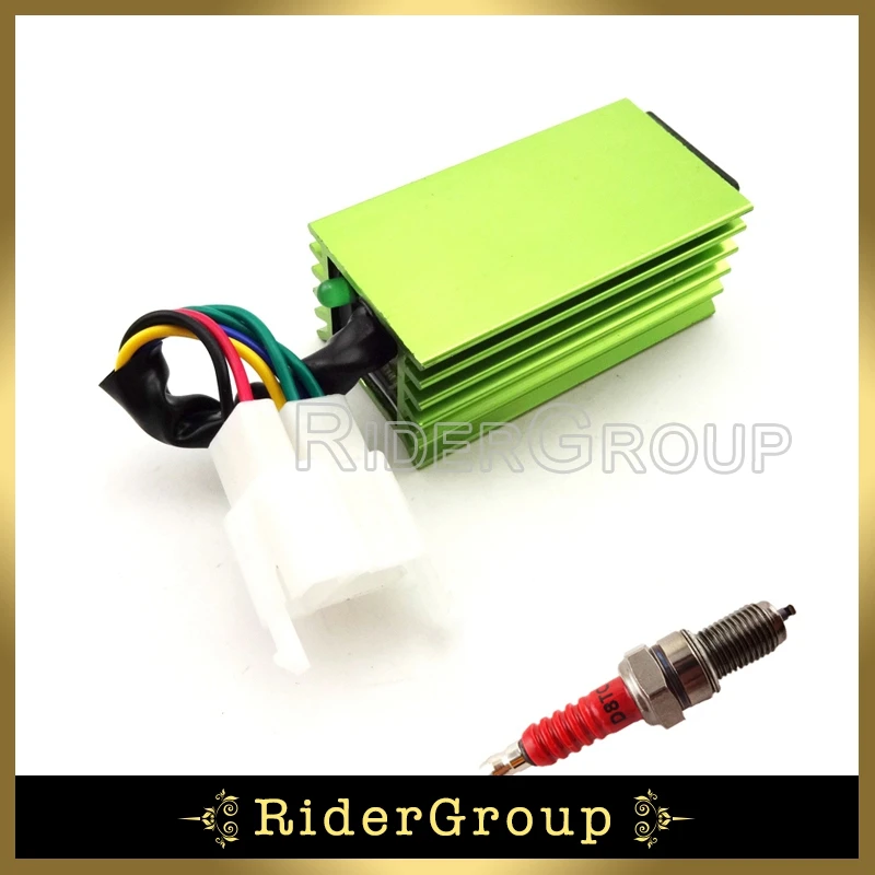 Алюминиевая 6-контактная Коробка зажигания переменного тока CDI D8TC Свеча для CG 125cc