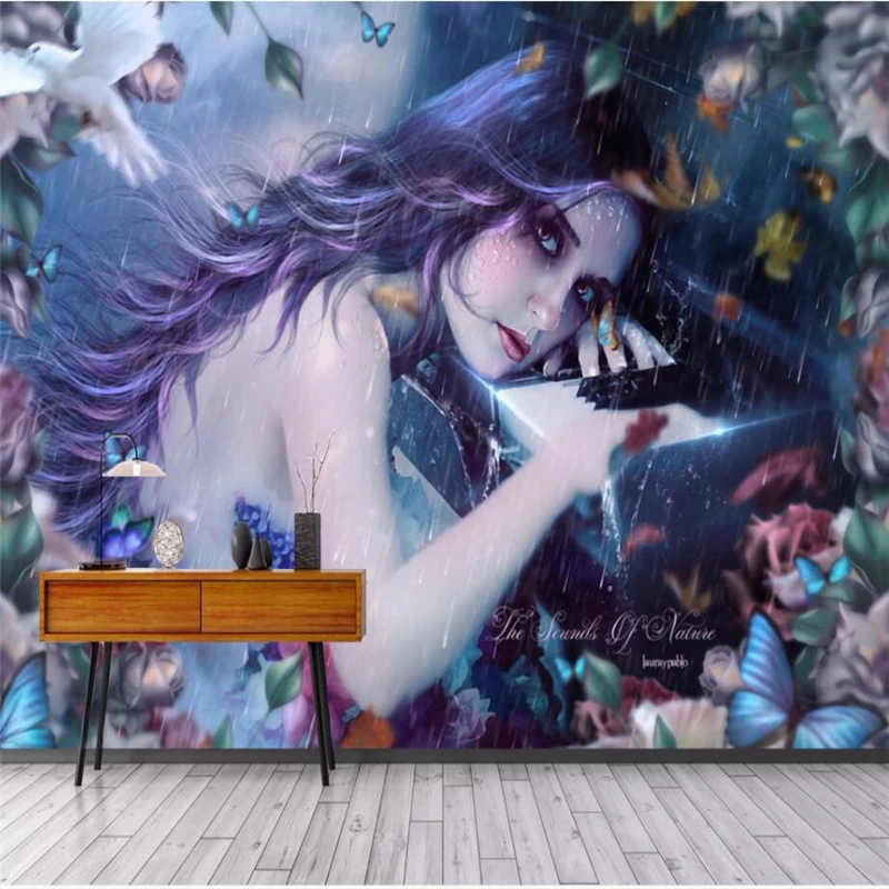 Wellyu Dreamy мультфильм длинные волосы красивая девушка инструменты большое