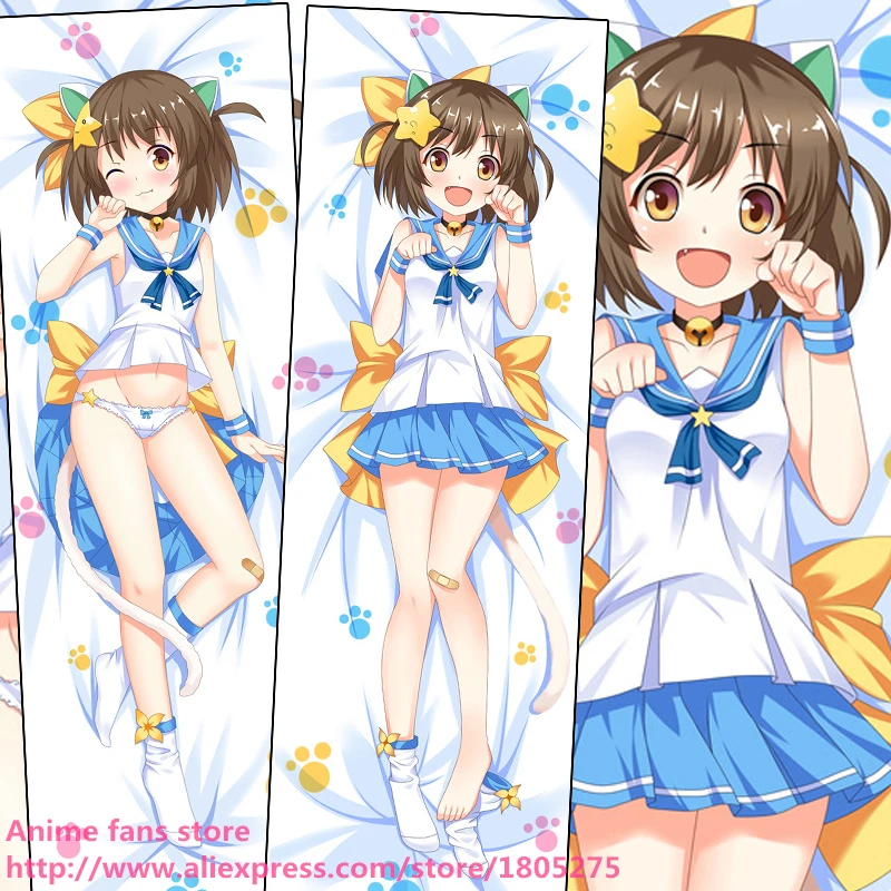 Симпатичная наволочка в стиле японского аниме Etotama Nya-tan NEKO прекрасная дакимакура
