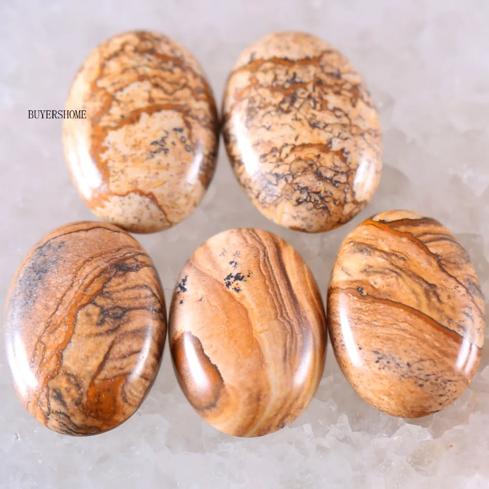 Для изготовления ювелирных изделий ожерелье кулон браслет серьги 18x25 мм овальный камень бусина с изображением яшмы кабошон 5 шт. K569 Для изготовления ювелирных изделий ожерелье кулон браслет серьги 18x25 мм овальный камень бусина с изображением яшмы кабошон 5 шт. K569