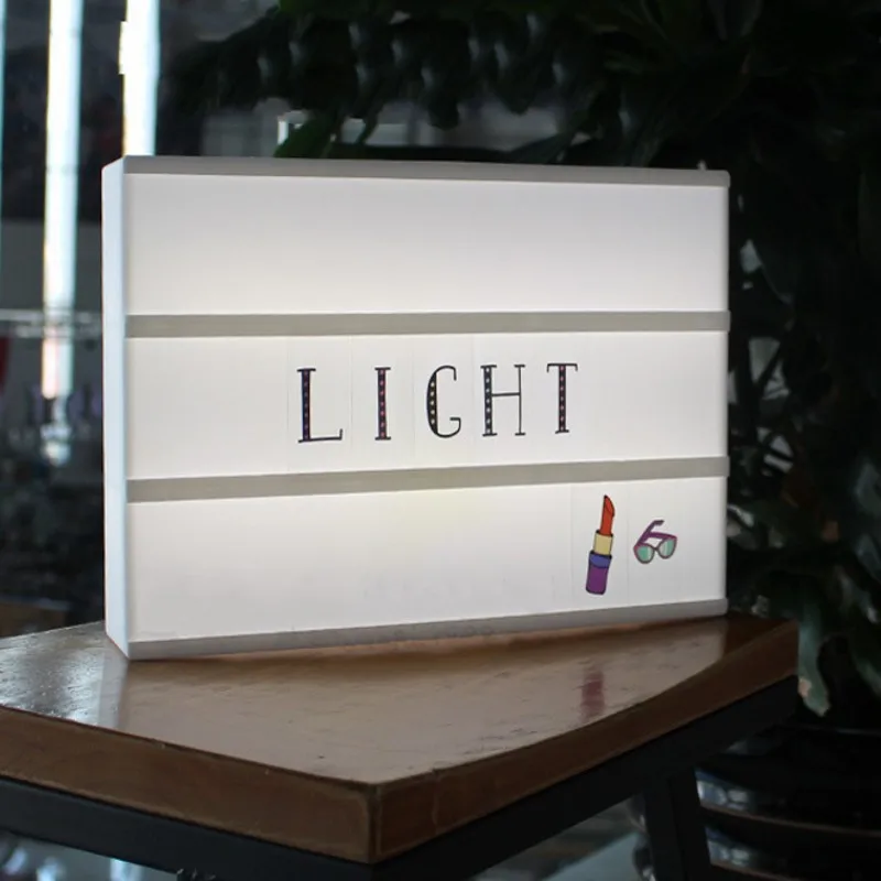 Светодиодный Ночной светильник коробка Lettersine Boxletras Para A4 светодиодный Letras De Luz Caixa