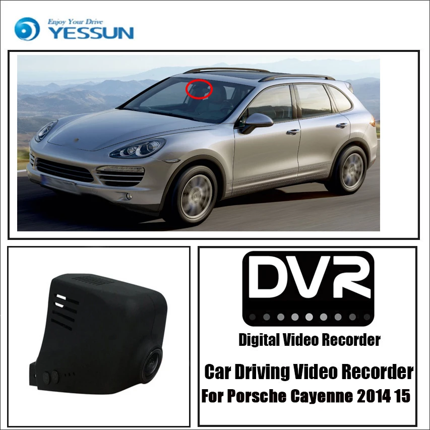 YESSUN для Porsche Cayenne 2014 2015 Автомобильный видеорегистратор Мини Wifi камера видео Full HD