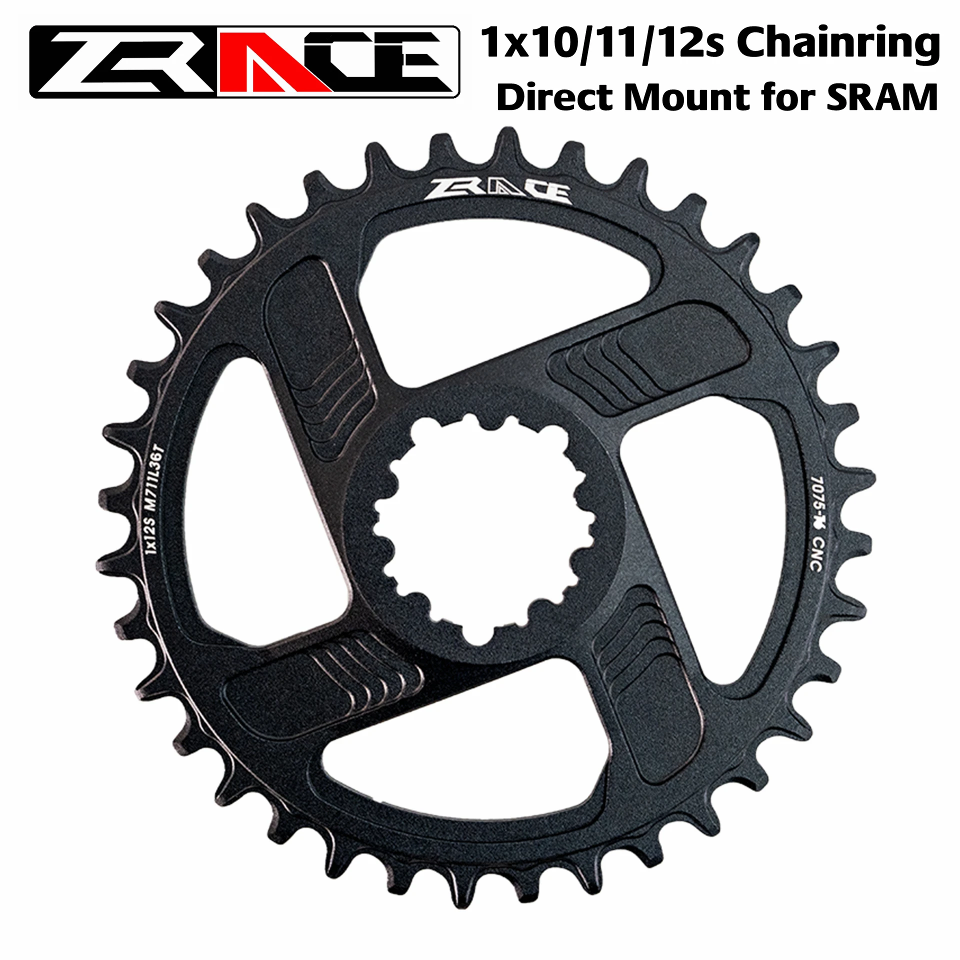 Звездочки ZRACE 1x10s/11s/12s 7075AL Vickers твердость 21 смещение 6 мм узкая широкая Звездочка MTB